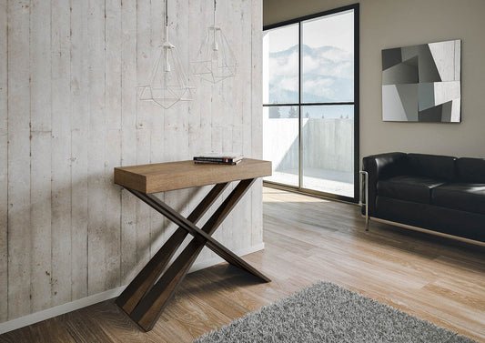 Dafne Italian Design Consolle allungabile Diago Small Noce Telaio Antracite