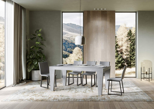 Itamoby, Tavolo Spimbo Allungabile Cemento 90x180 allungato 440