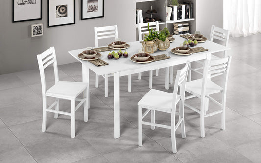 Tavolo allungabile Effetto Bianco larice (cm. 130 x 85 x 75h)