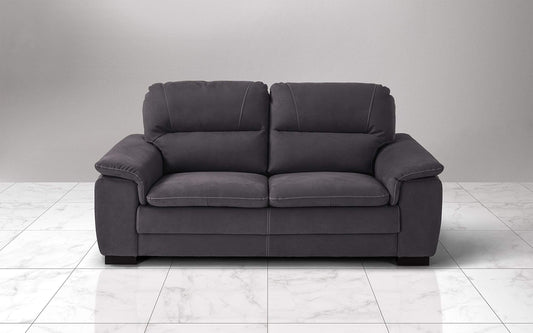 Dafne Italian Design Divano a 3 posti. Tessuto Soft Grigio Scuro (cm. 198 x 95 x 94h)