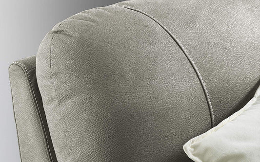 Dafne Italian Design Divano Letto 3 posti con penisola a Destra - Colore: Nabuk Grigio Chiaro - cm. 252 x 160 x 92h