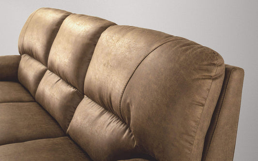 Dafne Italian Design Divano a 3 posti. Tessuto Tay Tay Camel (cm. 211 x 92 x 92h)