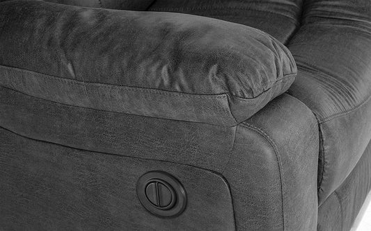 Dafne Italian Design Poltrona con Recliner Elettrico (cm. 109 x 105 x 105h) - Materiale: Similpelle Grigio