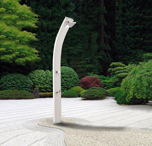 Doccia classica da interno e esterno Arkema Design Spring Ingresso acqua calda e acqua fredda regolabile con Miscelatore e Lavapiedi Doccia Curva ARKEMA A125/4005 Colore Viola