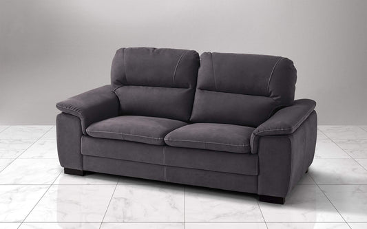 Dafne Italian Design Divano a 3 posti. Tessuto Soft Grigio Scuro (cm. 198 x 95 x 94h)