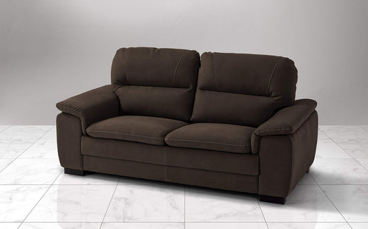 Dafne Italian Design Divano a 3 posti. Tessuto Soft Marrone (cm. 198 x 95 x 94h)