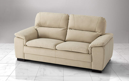 Dafne Italian Design Divano a 3 posti. Tessuto Soft Beige (cm. 198 x 95 x 94h)