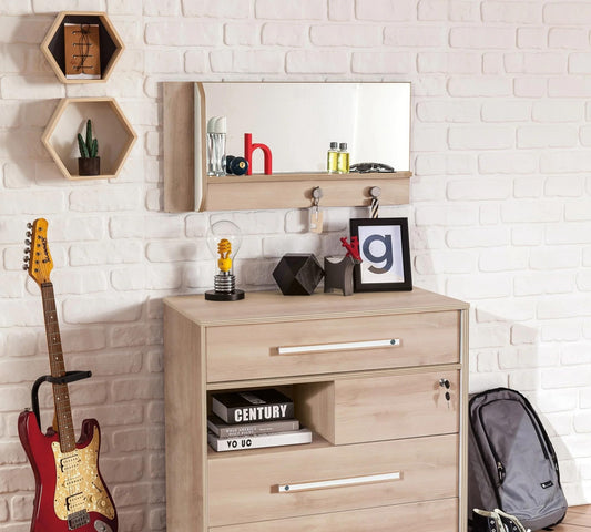 Dafne Italian Design Specchio da Parete Duo con mensola