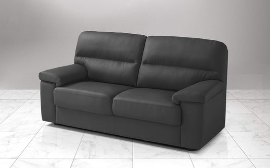 Dafne Italian Design Divano a 3 posti. Similpelle Grey (cm. 186 x 95 x 96h)