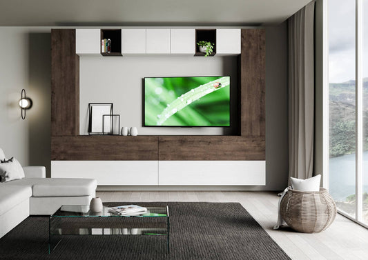 Dafne Italian Design Libreria Composizione A105 L.348 H.254 P.39,5