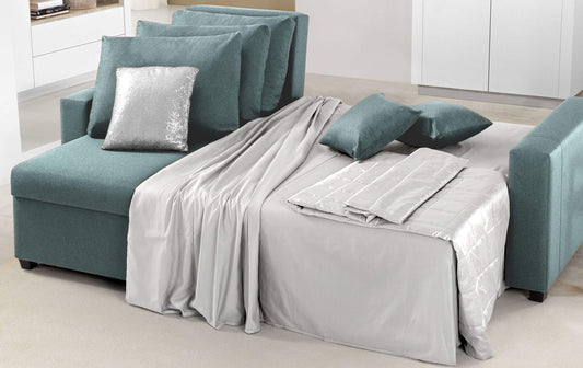 Dafnedesign.com - Divano angolare - Colore: turchese. Dimensioni: cm. 230 x 140 x 87h (STD)
