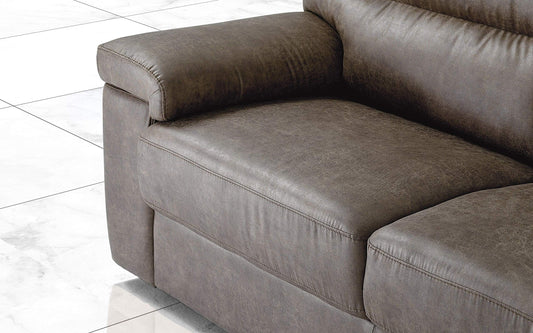 Dafne Italian Design Divano a 3 posti. Tessuto Tay Tay Elephant (cm. 186 x 95 x 96h)