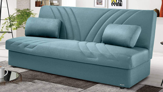 Dafnedesign.com - Divano letto 3 posti - Colore: turchese - - Funzione: Letto - Divano letto 3 posti - Misure: cm. 190 x 88 x 85h (STD)