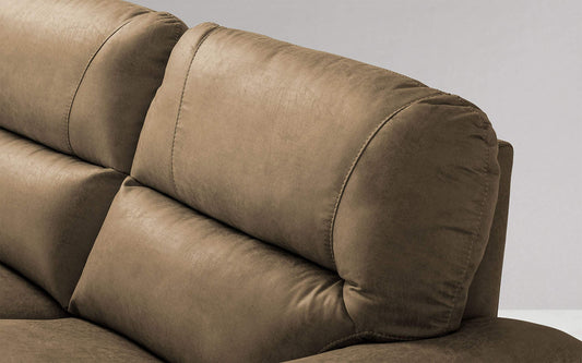 Dafne Italian Design Divano a 3 posti. Tessuto Manila Toffee (cm. 198 x 95 x 94h)