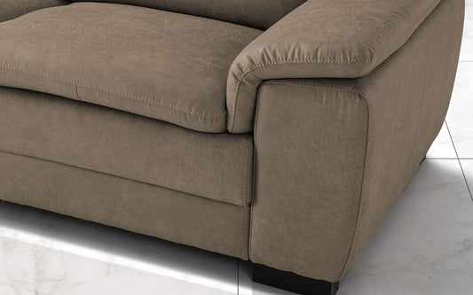 Dafne Italian Design Divano a 3 posti. Tessuto Manila Elephant (cm. 198 x 95 x 94h)