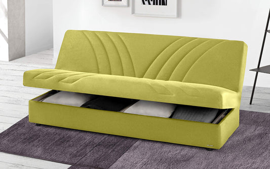 Dafnedesign.com - Divano letto 3 posti - Colore: verde - Versione: 3 posti - - Funzione: Letto - Misure: cm. 190 x 88 x 85h (STD)