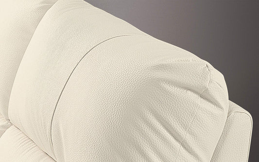 Dafne Italian Design Divano a 3 posti. Similpelle Milk (cm. 210 x 90 x 95h)