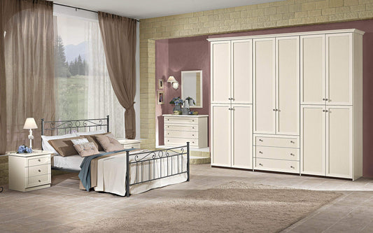 Dafne Italian Design Camera Completa - Patinato Beige (cm. 284 x 55 x 251)
