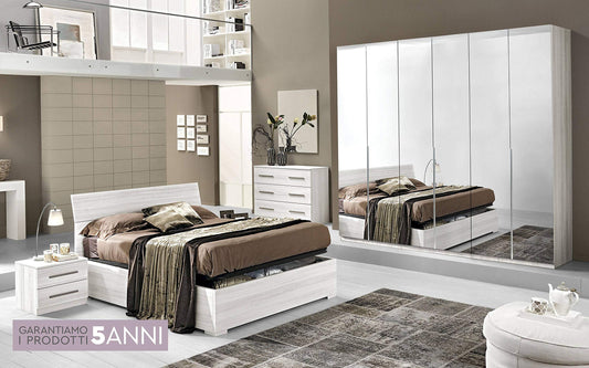 Dafne Italian Design Camera Completa - Effetto eucalipto Bianco (cm. 274 x 60 x 250 cm)
