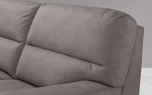 Dafne Italian Design Divano a 3 posti. Similpelle Effetto Nabuk Talpa (cm. 186 x 95 x 96h)