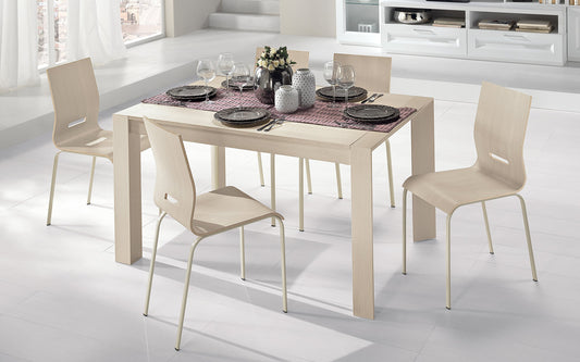 Dafne Italian Design Tavolo allungabile Effetto Pino Chiaro (cm. 140 x 90 x 75h)