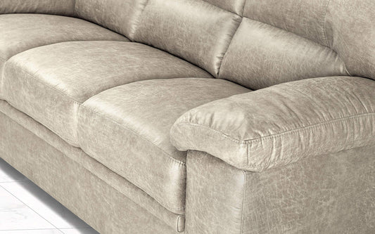 Dafne Italian Design Divano a 3 posti. Tessuto Tay Tay Sand (cm. 208 x 95 x 90h)