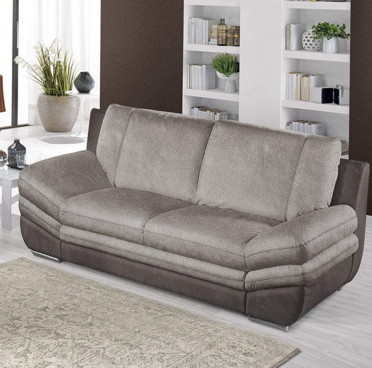 Dafne Italian Design Divano 2 posti. Tessuto Terra, Fango (cm. 203 x 99 x 91h)