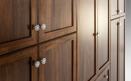 Dafne Italian Design Armadio a 6 Ante battenti. Effetto Noce (cm. 284 x 55 x 251h)