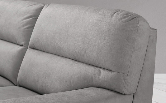 Dafne Italian Design Divano 2 posti. Similpelle Effetto Nabuk Ash (cm. 155 x 93 x 99h)