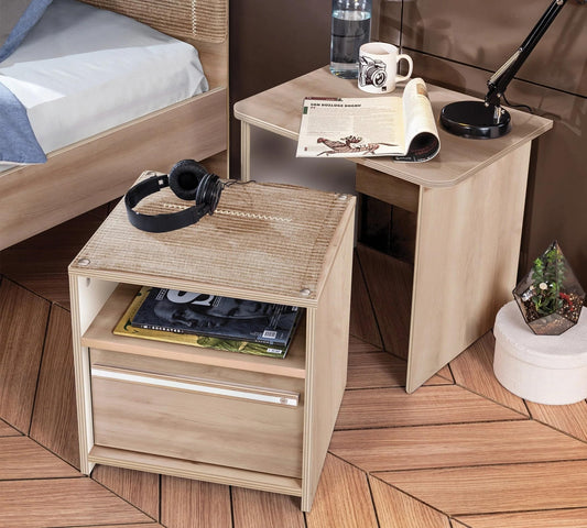 Dafne Italian Design Comodino Duo con Ripiano