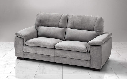 Dafne Italian Design Divano a 3 posti. Tessuto Gordon Silver (cm. 198 x 95 x 94h)