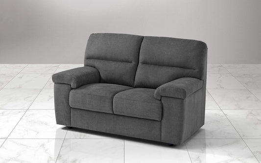 Dafne Italian Design Divano 2 posti. Tessuto Romeo Fumo (cm. 155 x 93 x 99h)