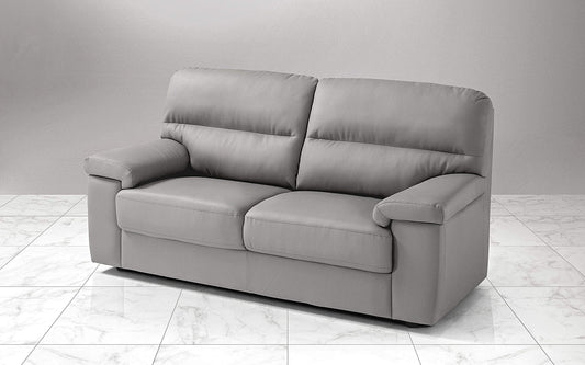 Dafne Italian Design Divano a 3 posti. Similpelle Grigio Ash (cm. 186 x 95 x 96h)