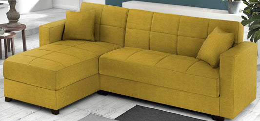 Dafnedesign.com - Divano angolare - Colore: mostarda. Dimensioni: cm. 225 x 158 x 86h (STD)