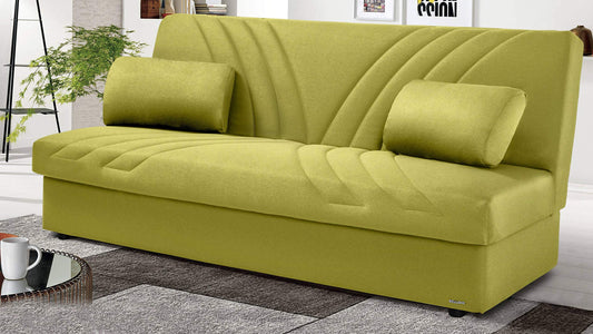 Dafnedesign.com - Divano letto 3 posti - Colore: verde - Versione: 3 posti - - Funzione: Letto - Misure: cm. 190 x 88 x 85h (STD)