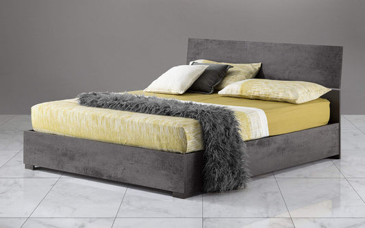 Dafne Italian Design Letto matrimoniale con contenitore in legno, rete ortopedica a doghe - 169 x 203 x 94h.