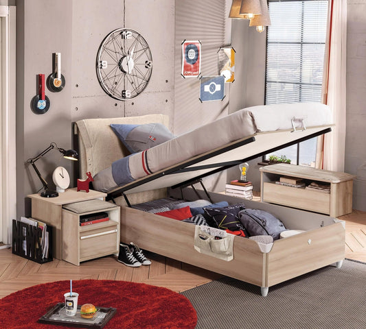 Dafne Italian Design Letto Duo con Base (100x200 Cm)
