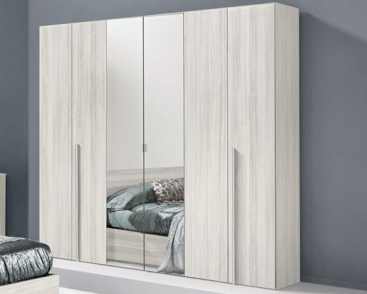 Dafne Italian Design Camera Completa - Effetto eucalipto Bianco (cm. 240 x 52 x 236h)