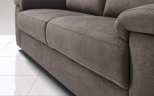 Dafne Italian Design Divano a 3 posti. Tessuto Romeo Nocciola (cm. 186 x 95 x 96h)