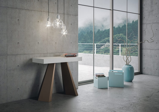 Dafne Italian Design Consolle allungabile Diamante Premium Bianco Frassino Telaio Orso