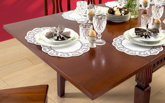Dafnedesign.Com - Tavolo allungabile in Legno di pioppo Intagliato - Dimensioni cm. 160 x 86 x 80h