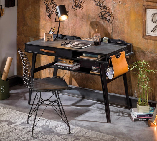 Dafne Italian Design Scrivania da Studio Piccola in Dark Metal