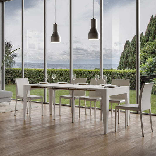 Dafne Italian Design Consolle allungabile Isotta Small Bianco Frassino