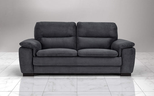 Dafne Italian Design Divano a 3 posti. Tessuto Gordon Grigio Scuro (cm. 198 x 95 x 94h)