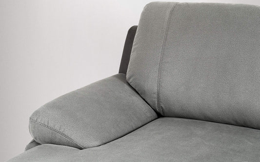 Dafne Italian Design Divano 2 posti. Tessuto Antracite, Silver (cm. 203 x 99 x 91h)