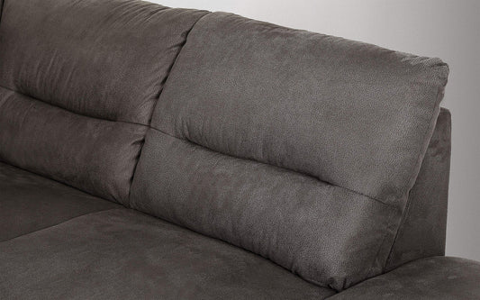 Dafne Italian Design Divano Letto angolare 2 posti con penisola a Destra. Tessuto Terra (cm. 270 x 216 x 88h)