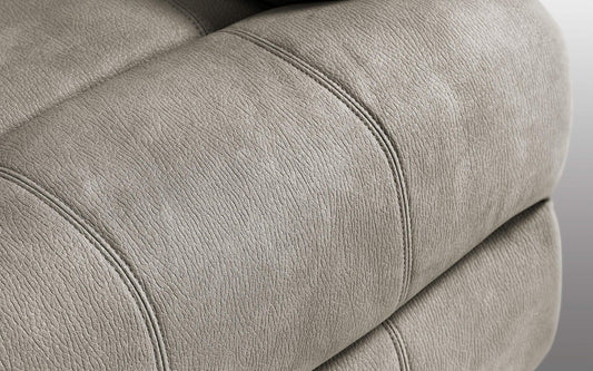Dafne Italian Design Poltrona con Recliner Manuale. Similpelle Effetto Nabuk Light Grey (cm. 94 x 98 x 99h)